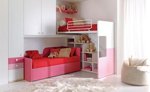 Loft Bed with Bookcase